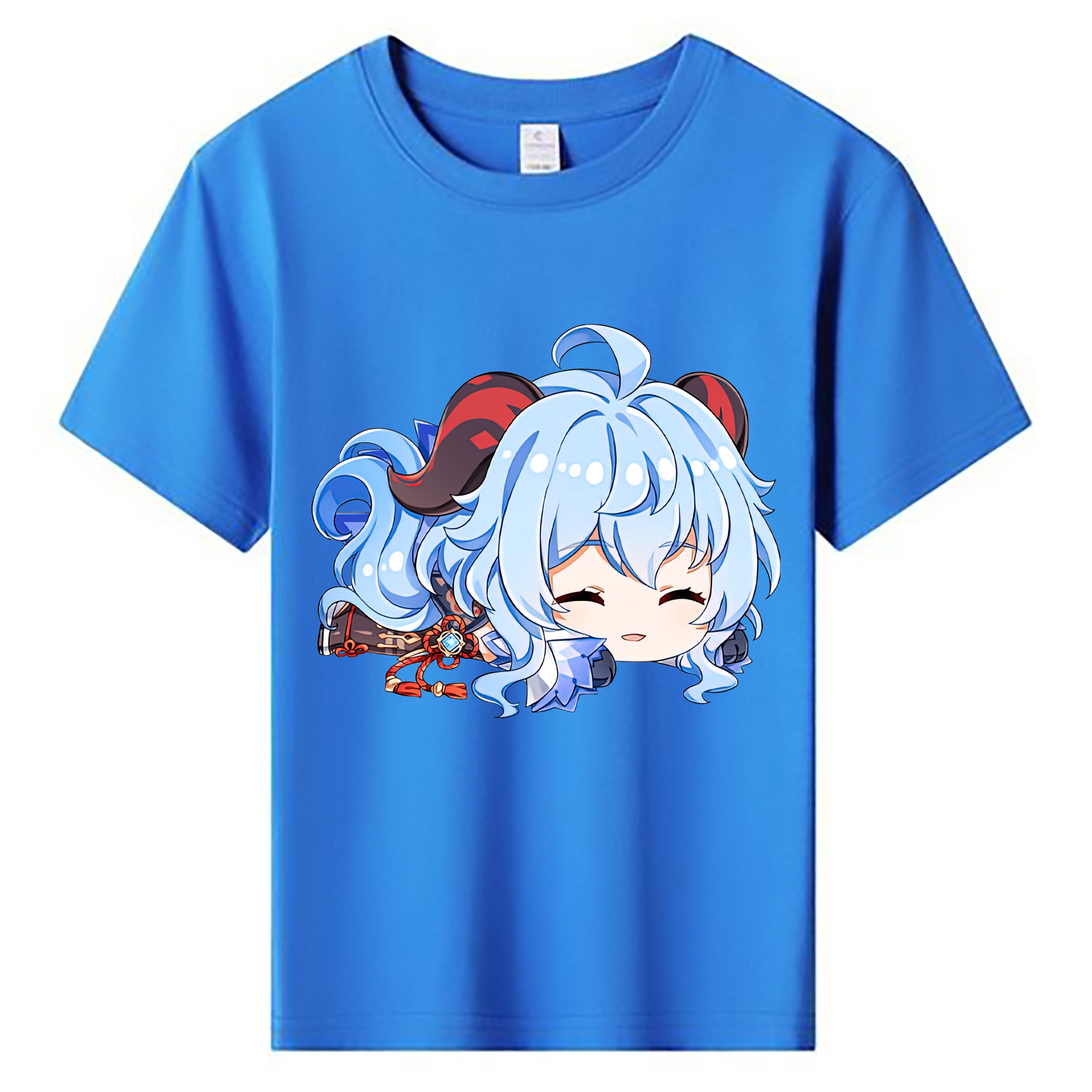 げんし神 甘雨 かんう genshin Ganyu 綿100％キッズTシャツ（フロントプリント）